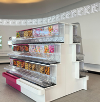 Étagère pour équipement de supermarché Ecobox Supports de présentation pour choix et mélanges de chocolat Bacs d'affichage pour noix et bonbons Support pour magasin