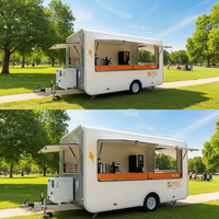 Nouvelle Arrivée 2025 : Remorque Food Truck Personnalisée en Fibre de Verre avec Chariot Mobile de Vente Rapide pour Restaurants