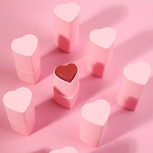 Heart Shape <b>Blush</b> Stick Matte Finish Face Makeup Natural Cosmetic Regular Size Cylinder Packaging - Product Image 2