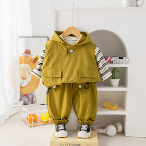 <strong>Brands</strong> Boys Sports Suits Short Sleeve Print Three-Piece Kid Clothing Sets Wholesale Baby <strong>Clothes</strong> for Sale - Product Image 4