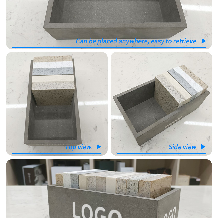 High Quality Marble Show Boxes Display For Ceramic Rock Granite Quartz Portable Wooden Packaging Case Tile Stone Display Box