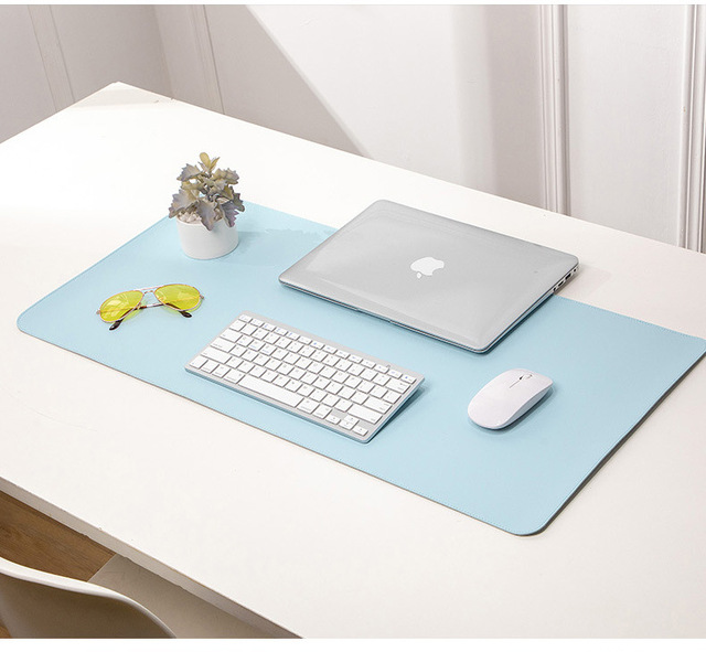 Custom Office Nonslip Large Waterproof Desk Mat Logo Print Large Gaming Mouse Pad PU PVC Leather Deskpad From Manufacturers