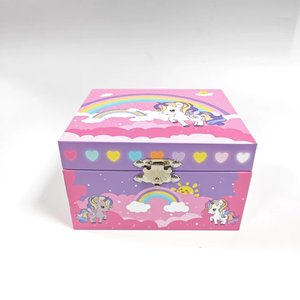 Caja Musical Personalizada con Diseño <span class=keywords><strong>de</strong></span> Arcoíris, Caja <span class=keywords><strong>de</strong></span> Música Giratoria con Espejo, Caja <span class=keywords><strong>de</strong></span> Recuerdos con Gran Espacio <span class=keywords><strong>de</strong></span> Almacenamiento, Regalo para Niñas - Product Image 6