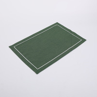 Set de table rectangulaire en coton et lin brodé 45x30cm, isolant thermique, style américain, pour Noël, décoration de table, vente en gros