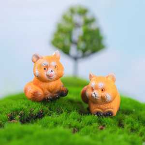 Statuette Realistiche di <span class=keywords><strong>Panda</strong></span> Rosso Weij Landscape, Accessori Decorativi Fai-da-Te, Ornamenti Piccoli per Auto e Scrivania - Product Image 4