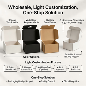 Caja de Cartón Corrugado Dorada, Caja de Embalaje de Envío Personalizada de Lujo, Caja de Regalo con Cierre Automático, Contenedor con Logotipo Personalizado - Product Image 2