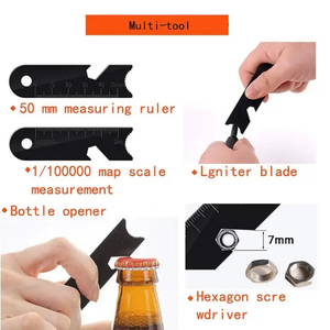 <span class=keywords><strong>Flintstone</strong></span> 7 in 1 Survival Camping Survival Tactical Gear Fire Starter con manico in legno - Product Image 5