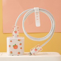 Étui de chargeur transparent en silicone souple de vente chaude pour iPhone 18W 20W chargeur couvercle de câble transparent