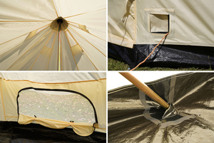 Tente cloche du désert 4m 5m, Tente de glamping en toile, Tente yourte mongole, Tente hôtelière pyramidale - Product Image 3