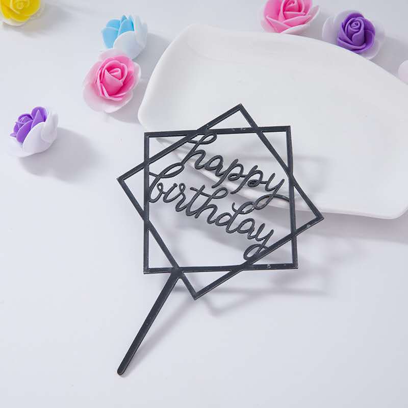 2021 Wholesaling high quality all season vibes adults kids celebration happy birthday acrylic cake topper