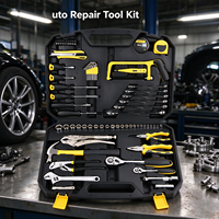 79PCS Household Hand Tool Set Hammer Pliers Socket Wrench Screwdriver Repair Kit Portable Plastic Case Home Auto Use