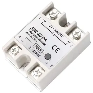 Phổ biến chất lượng cao điện áp điều chỉnh trạng thái rắn Relay SSR-10DA Single phase Relay SSR dùng trong công nghiệp