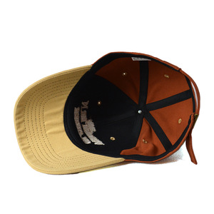 Casquette de baseball en coton bicolore OEKO-TEX, broderie 3D rétro personnalisée, ajustable, fermeture snapback, vente en gros, usine OEM ODM - Product Image 4