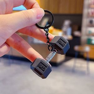 Hot 3D Pvc Creative Mini Black Dumbbell <b>Key</b> <b>Rings</b> Mini Dumbbell Fitness Equipment Keychain Backpack Pendant Accessories - Product Image 5