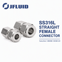 Raccord femelle forgé en acier inoxydable 316 à double ferrule, filetage NPT, pour tube, pression 1000-10000 PSI, pour instrumentation