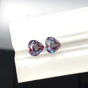 High Quality Lab Grown Color Change Gemstone Synthetic Alexandrite Corundum Fancy Cut Loose Gemstone - Product Image 3