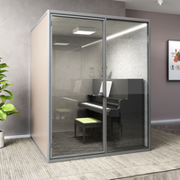 Cabine de bureau modulaire portable moderne insonorisée pour espaces intérieurs, idéale pour les immeubles de bureaux et les centres commerciaux