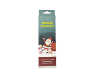 Ensemble de Noël : Grattoir à Langue Portable 100% Acier Inoxydable, Nettoyant d'Hygiène Buccale Facile à Utiliser pour le Traitement de la Mauvaise Haleine chez les Adultes