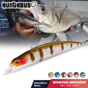 เหยื่อตกปลาปลอมสำหรับน้ำเค็ม ปลาทะเล เหยื่อจมแบบมินโนว์ สำหรับการลากเหยื่อ เหยื่อล่อแม็กนั่ม เหยื่อตกปลาแบบลากลึก - Product Image 1