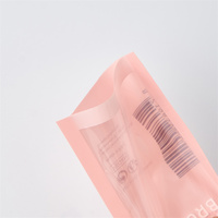 Vente en gros de mini pochette en plastique avec logo personnalisé emballage avec 3 joints latéraux en mylar transparent avec fermeture éclair pour pinceau de maquillage
