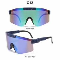 Lunettes de soleil de sport polarisées UV400 unisexes avec monture PC, coupe-vent, pour cyclisme, ski, randonnée, multicolores, directement de l'usine