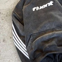 Sweat-shirts d'hiver pour hommes en coton épais surdimensionné, style vintage, personnalisables avec logo brodé sur le devant, vente en gros ODM