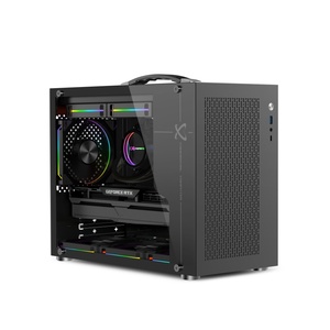 Gabinete <span class=keywords><strong>de</strong></span> PC para Juegos, Portátil, <span class=keywords><strong>de</strong></span> Torre Media, <span class=keywords><strong>de</strong></span> Aluminio, Micro ATX, Mini ITX, con Panel Lateral <span class=keywords><strong>de</strong></span> Vidrio, para Escritorio - Product Image 2