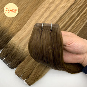 Extension per capelli con nastro invisibile Genius Tape Weft, a doppia tessitura, in capelli umani vergini europei Fasimei, per uso professionale in salone - Product Image 3