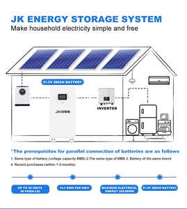 แบตเตอรี่ JKESS ความจุสูง 51.2V 280Ah 15kWh สำหรับเก็บพลังงานภายในบ้าน พร้อมระบบ BMS และรองรับการเชื่อมต่อพลังงานแสงอาทิตย์ รุ่น JKL015 - Product Image 2