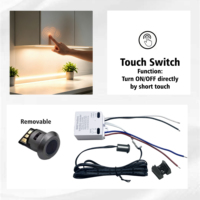 Interrupteur de porte tactile universel SHINECHIP 110V-220V, en ABS, pour armoire, placard, lumière LED IP20