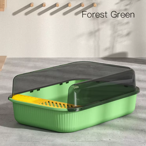 Vente Directe – <span class=keywords><strong>Bac</strong></span> <span class=keywords><strong>à</strong></span> Litière pour Chat Écologique 20L en Plastique Grand Format avec Nettoyage Facile, <span class=keywords><strong>Bac</strong></span> <span class=keywords><strong>à</strong></span> <span class=keywords><strong>Sable</strong></span> Intérieur Durable en PP, Kit d'Accessoires de Toilette - Product Image 3