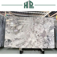 Comptoir de calcite en marbre gris Pandora personnalisé de luxe avec finition de surface polie pour panneaux muraux et sols