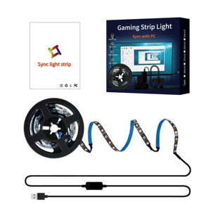 ไฟ LED RGBIC RGB สำหรับเล่นเกม แบบเส้น แถบไฟอัจฉริยะ USB 5V สำหรับคอมพิวเตอร์ PC ตกแต่งบรรยากาศ ซิงค์กับจอภาพ ไฟแบ็คไลท์ LED EPistar สำหรับห้องเกม - Product Image 2