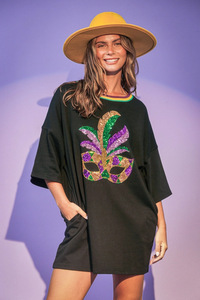 2024 verano ODM satén vestido informal de mujer nuevo Europeo Americano transfronterizo para <span class=keywords><strong>Amazon</strong></span> máscara lentejuelas manga corta largo Natural - Product Image 6