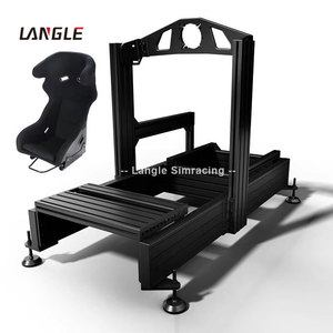 40160 <strong>Racing</strong> <strong>Sim</strong> Cockpit <strong>Rig</strong> <strong>Sim</strong> <strong>Racing</strong> Cockpit with Seat Steering Wheel Pedals Full <strong>Racing</strong> <strong>Setup</strong> for Immersive Simulation - Product Image 3