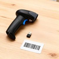 Nouvel arrivage 2025 – Scanner de codes-barres 2D QR Code 2.4G+ sans fil USB COM LED, portée 70 mètres, performances agressives, en stock, garantie 1 an