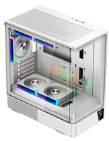 Monitor de Temperatura para PC con Pantalla LCD, Pantalla Digital, 360 mm GPU, Refrigeración por Agua de 240 mm, Torre de Computadora para Juegos Micro ATX Panorámica