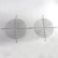 Grille de protection de ventilateur en métal chromé, anneau rond avec trous de fixation pour la ventilation des armoires de refroidissement
