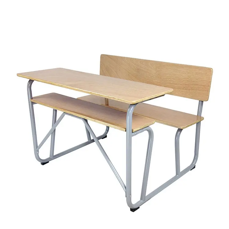 Mobilier scolaire de bonne qualité, Double bureau et chaise de classe pour étudiants