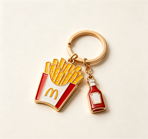 Porte-clés en alliage de zinc avec logo personnalisé, porte-clés en métal émaillé, pendentif pour bouteille alimentaire, cadeau promotionnel - Product Image 2