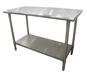 Table basse VICTORY en acier inoxydable à 6 pieds Table basse en inox pour boulangerie Équipement essentiel pour hôtels et restaurants - Product Image 3