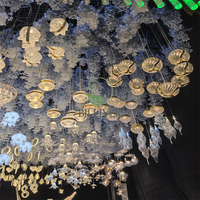 Lustre acrylique à 10 têtes pour décoration de plafond, lumières pour scène de mariage, shopping, événement, décoration de plafond pour scène de mariage