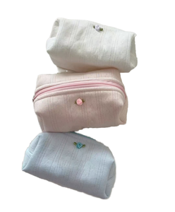 Bolsa de Aseo de Viaje Ecológica de Gran Capacidad, Color Blanco Luna, Estuche con Cierre de PU para Cosméticos, Productos para el Cuidado de la Piel y Joyería - Product Image 4