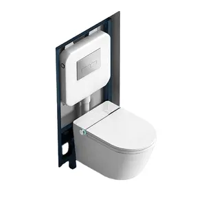 现代浴室壁挂洁具wc智能抽水马桶壁挂自动马桶