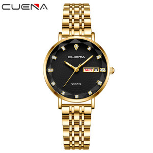 Montre pour femme Fashion <span class=keywords><strong>CUENA</strong></span> 6002, montre de haute qualité, étanche, avec calendrier, aiguilles lumineuses, montre-bracelet pour femmes d'affaires - Product Image 6