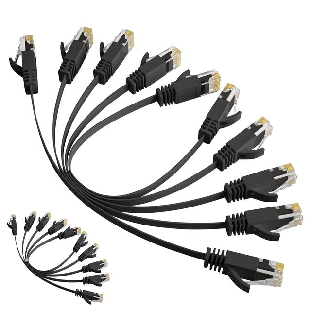 CAT6 Gigabit Internet Network LAN Patch Cords, Bare Copper Snagless RJ45 Connector