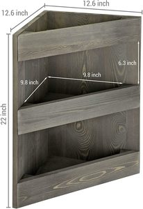 Étagère d'organisation en bois à 3 niveaux, support pour épices, maquillage, tasses, étagères d'angle pour comptoir de cuisine et salle de bain - Product Image 4
