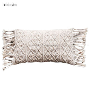 Housse de coussin décorative en macramé, style indien, lavable, bohème, pour canapé, lit, siège de voiture, taie d'oreiller en macramé - Product Image 4