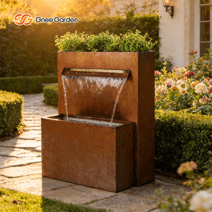 Sculpture de jardin en acier Corten avec fonction aquatique - Product Image 2
