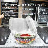 263 Boîtes d'emballage rondes en plastique PET jetables HUAYI de 3 mm d'épaisseur avec couvercle pour fruits, desserts et biscuits – Vente en gros usine